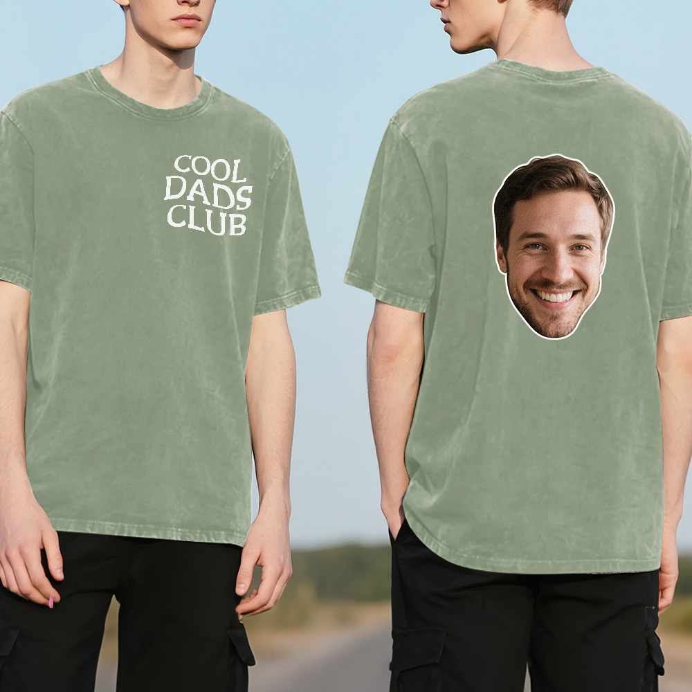 T-shirt Personnalisé Face Mash, Photo Personnalisée, Multicolore, Amusant, Cadeau Pour La Fête Des Pères - MyFaceSocksFR