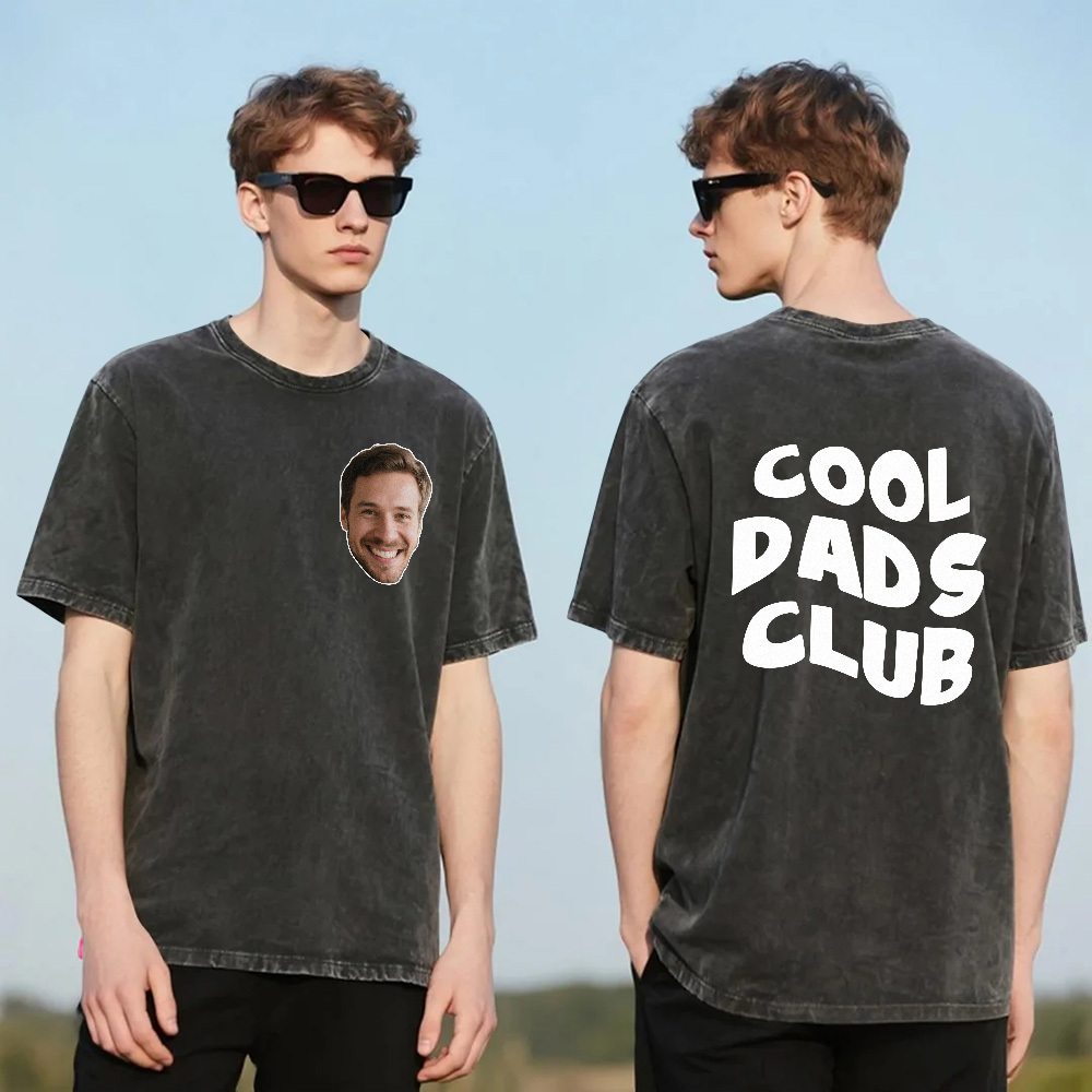 T-shirt Personnalisé Face Mash, Photo Personnalisée, Multicolore, Amusant, Cadeau Pour La Fête Des Pères - MyFaceSocksFR