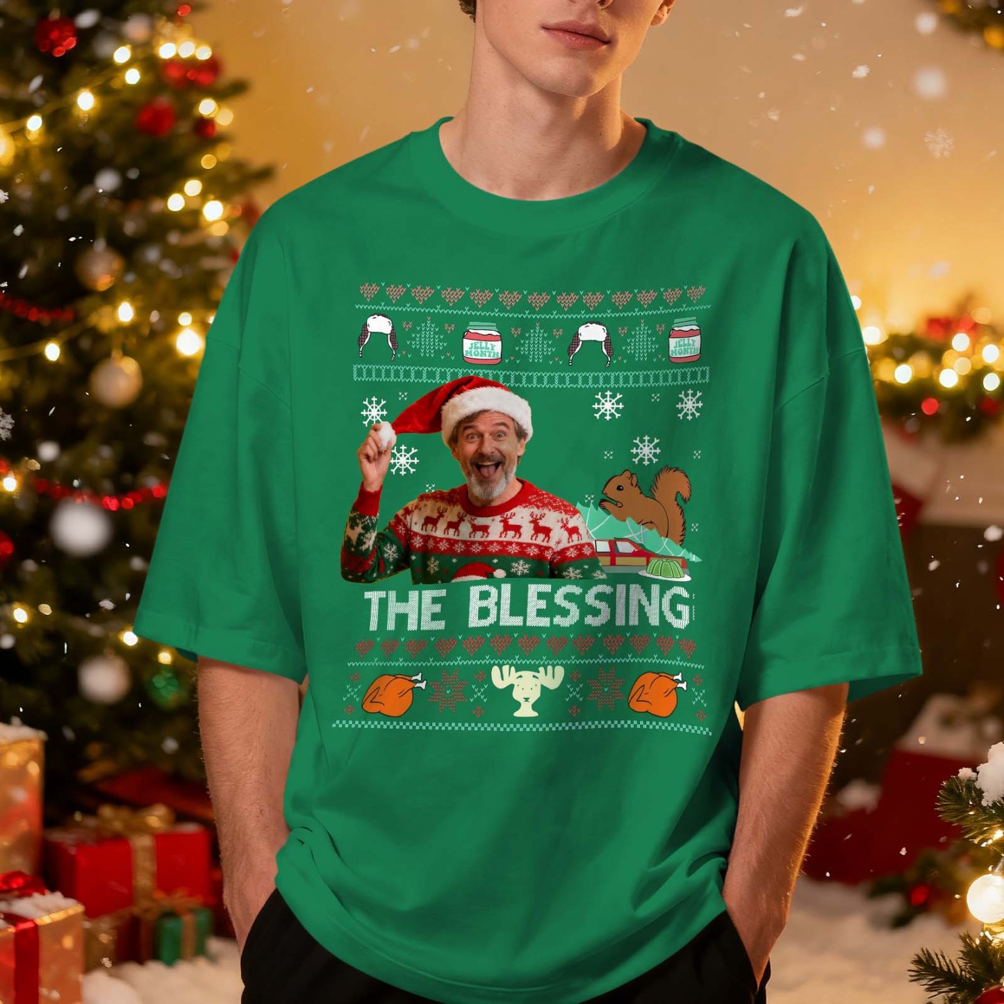 Cadeaux De Noël Photo Personnalisés Pour Les Fans De Cinéma T-shirt Texte Photo Personnalisé Idée Cadeau T-shirt - MyFaceSocksFR