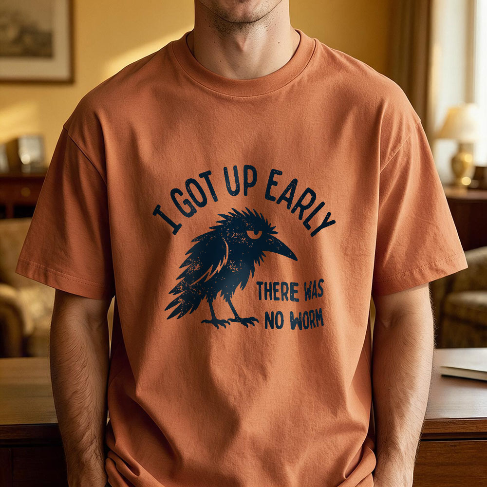 T-shirt Vintage Grumpy Crow Pour Cadeau De Noël – T-shirt Drôle Pour Lève-tôt Pour Hommes Et Femmes - MyFaceSocksFR