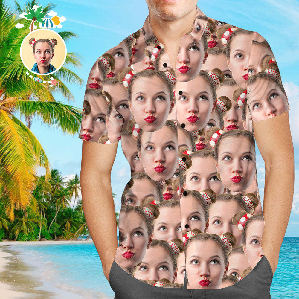 Chemise Hawaïenne Personnalisée Pour Animaux De Compagnie Chemise Hawaïenne Imprimée Sur Tout Pour Homme Chemise Hawaïenne Personnalisée - VisageChaussettes
