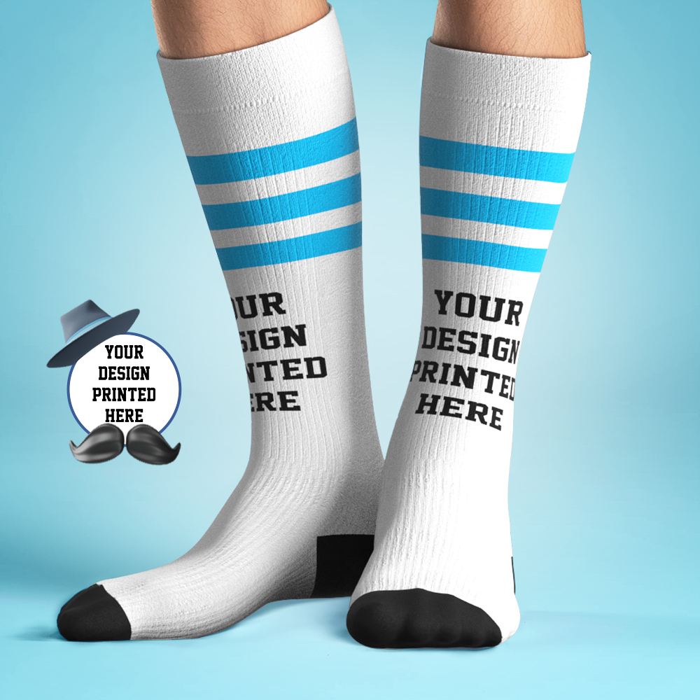 Chaussettes Hautes À Compression Personnalisées, Votre Conception, Tournoi De La Fête Des Pères, Équipe De Sport, Baseball, Softball, Football - MyFaceSocksFR