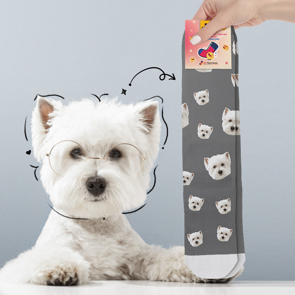 Aperçu Personnalisé Chaussettes Imprimées Avec Photo Intégrale, Designs Personnalisés, Meilleure Idée De Cadeau Pour Noël - MyFaceSocksFR