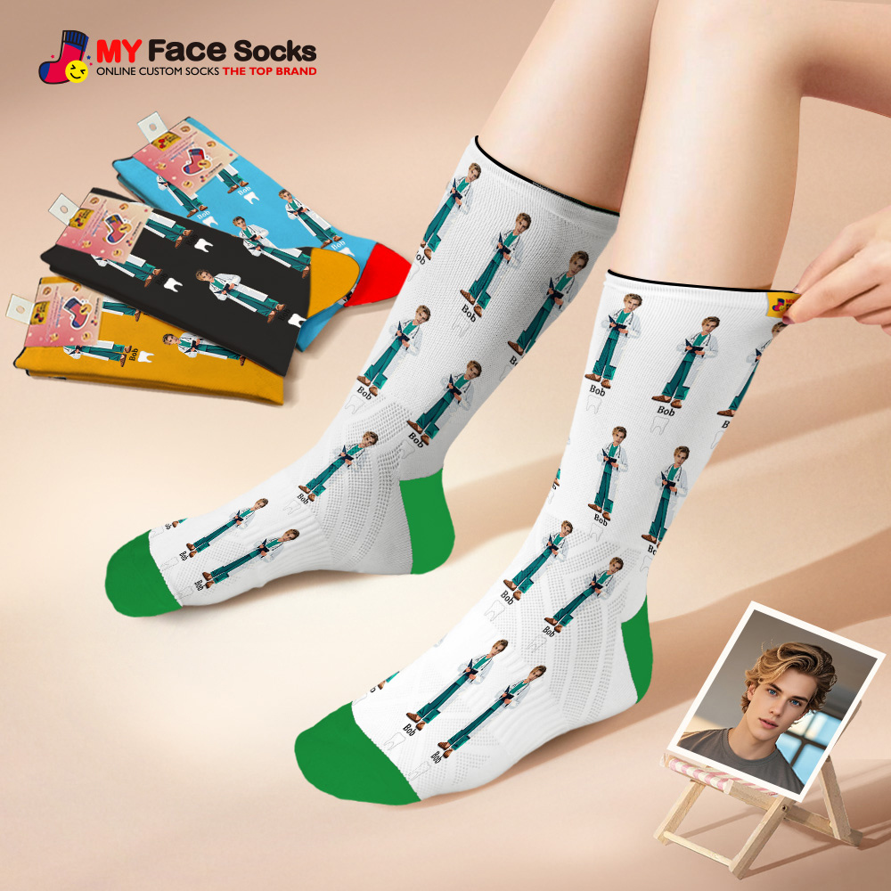 Cadeau De Couple Personnalisé Avec Votre Photo Chaussettes Photo Personnalisées Pour Anniversaire De Mariage Ou Cadeau De Fiançailles - MyFaceSocksFR