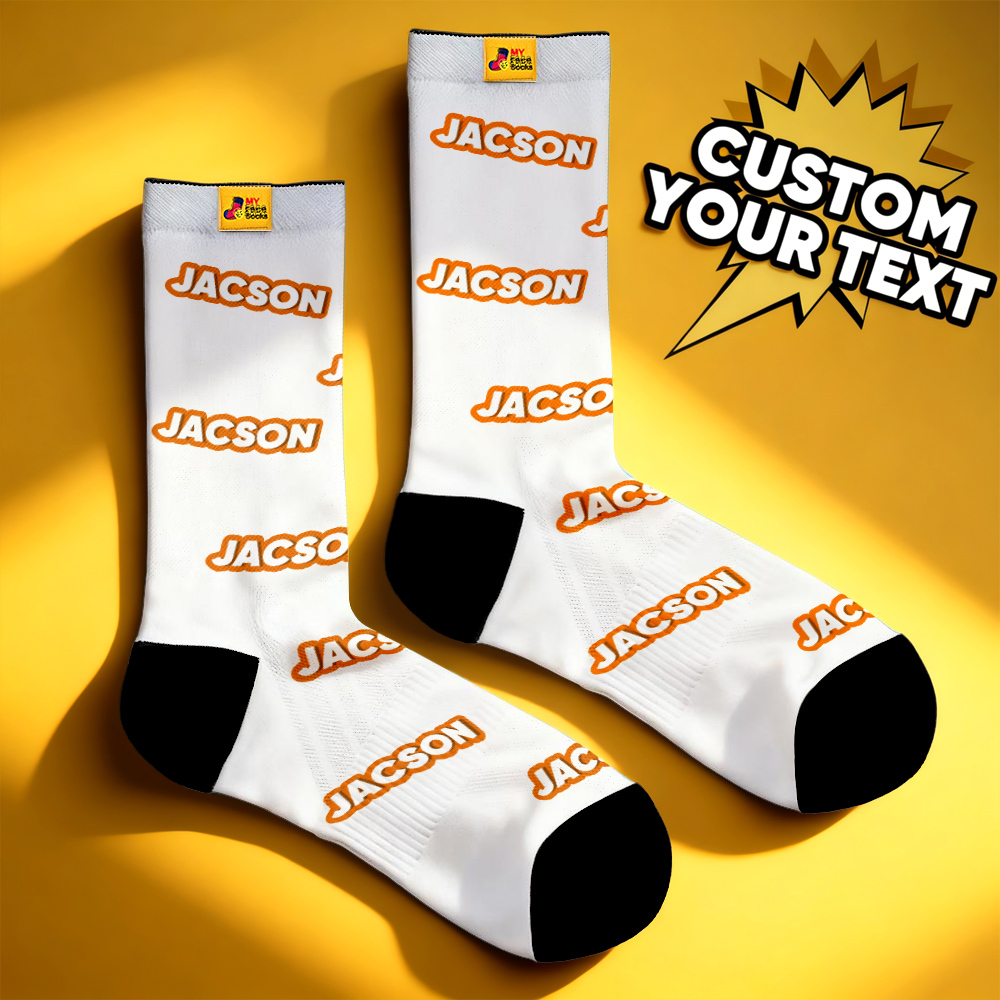 Chaussettes À Lettrage Personnalisées Chaussettes Vertes Chaussettes Gravées Personnalisées Chaussettes Dopamine Style Multicolore Brillant Cadeau - MyFaceSocksFR