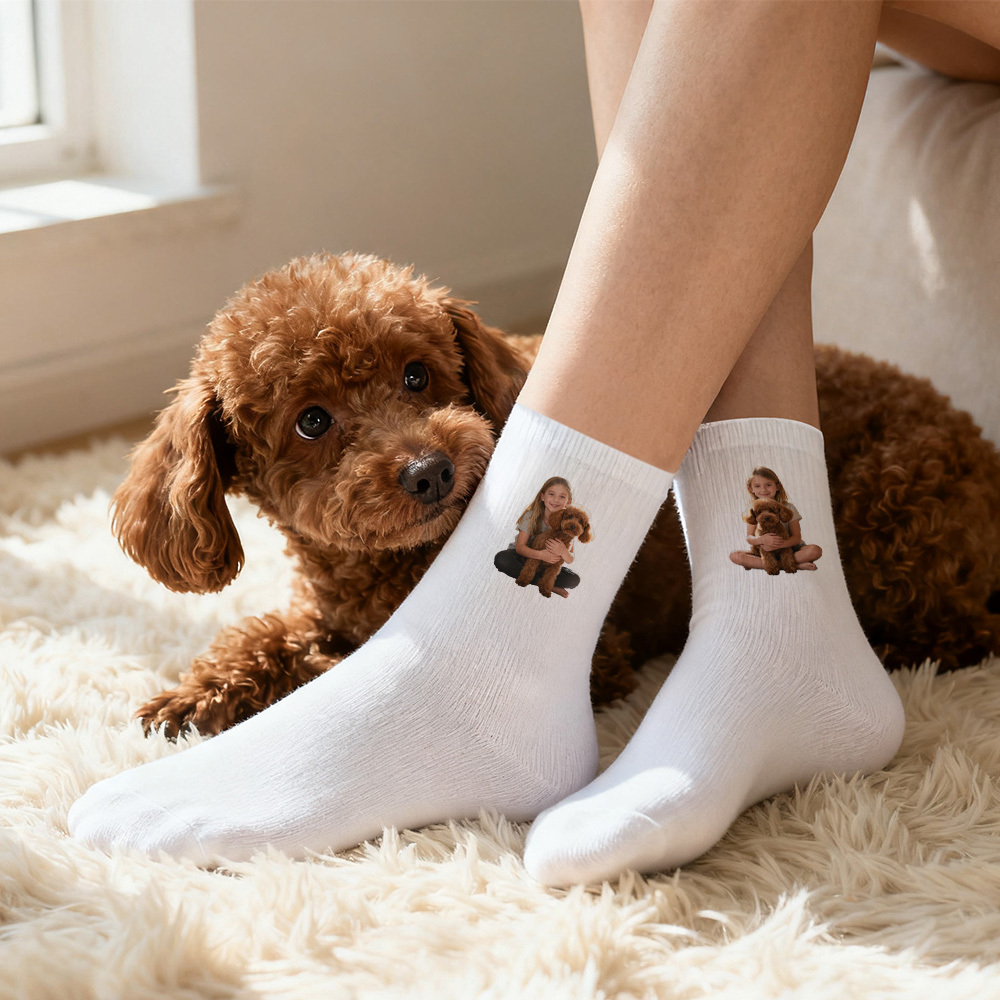 Chaussettes Personnalisées Avec Photo, Cadeaux De Noël, Chaussettes Pour Femmes, Chaussettes Personnalisées Avec Photo D'animaux De Compagnie, Cadeaux Personnalisés Pour Amoureux Des Animaux De Compagnie, Chaussettes Pour Hommes - MyFaceSocksFR
