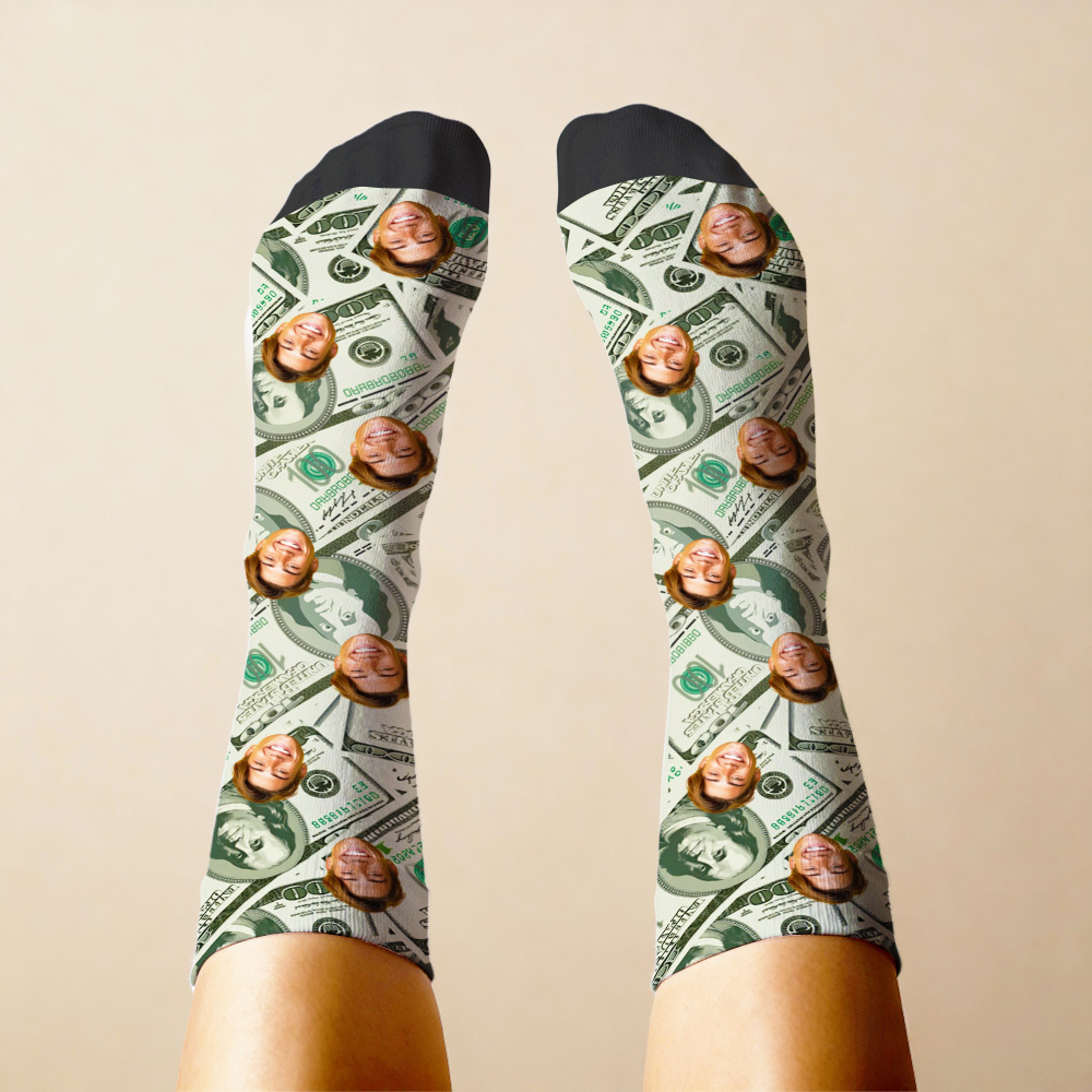 Chaussettes De Noël Personnalisées Avec Visage, Bonnet Amusant Personnalisé, Design Sur Mesure, Meilleure Idée Cadeau Pour Noël - MyFaceSocksFR