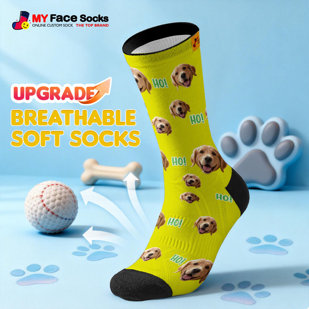 Chaussettes Personnalisées Avec Photo D'un Adorable Animal De Compagnie, Cadeau Idéal Pour Les Amoureux Des Animaux. - MyFaceSocksFR