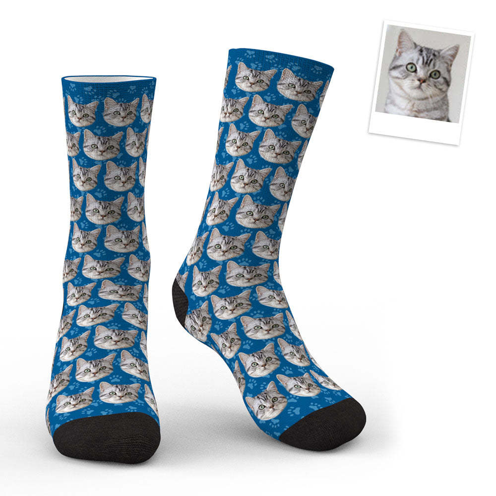 Aperçu 3d Chaussettes Visage Personnalisées Chat - VisageChaussettes