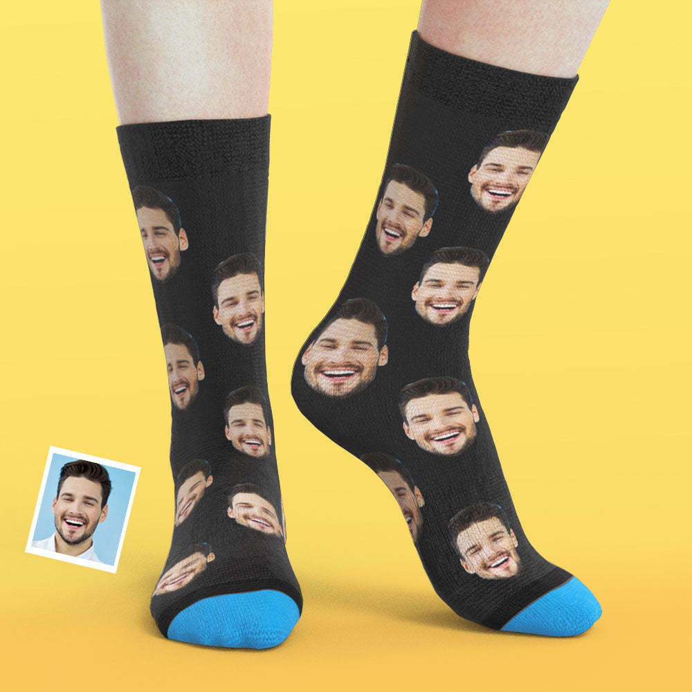 Chaussettes de Visage Imprimées en 3D Numérique Personnalisées Ajouter des Images et un Nom - Bunt