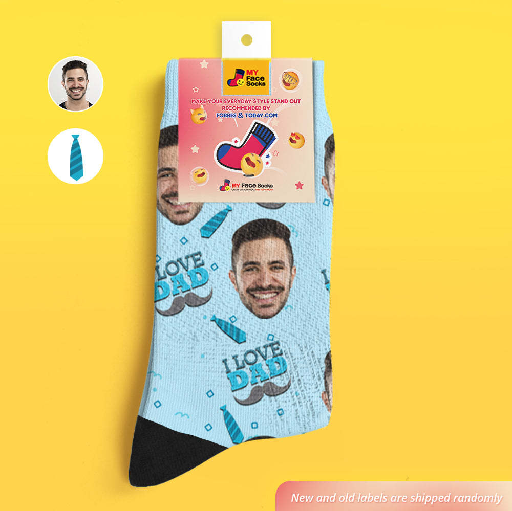 Chaussettes Visage Personnalisées - J'aime Papa