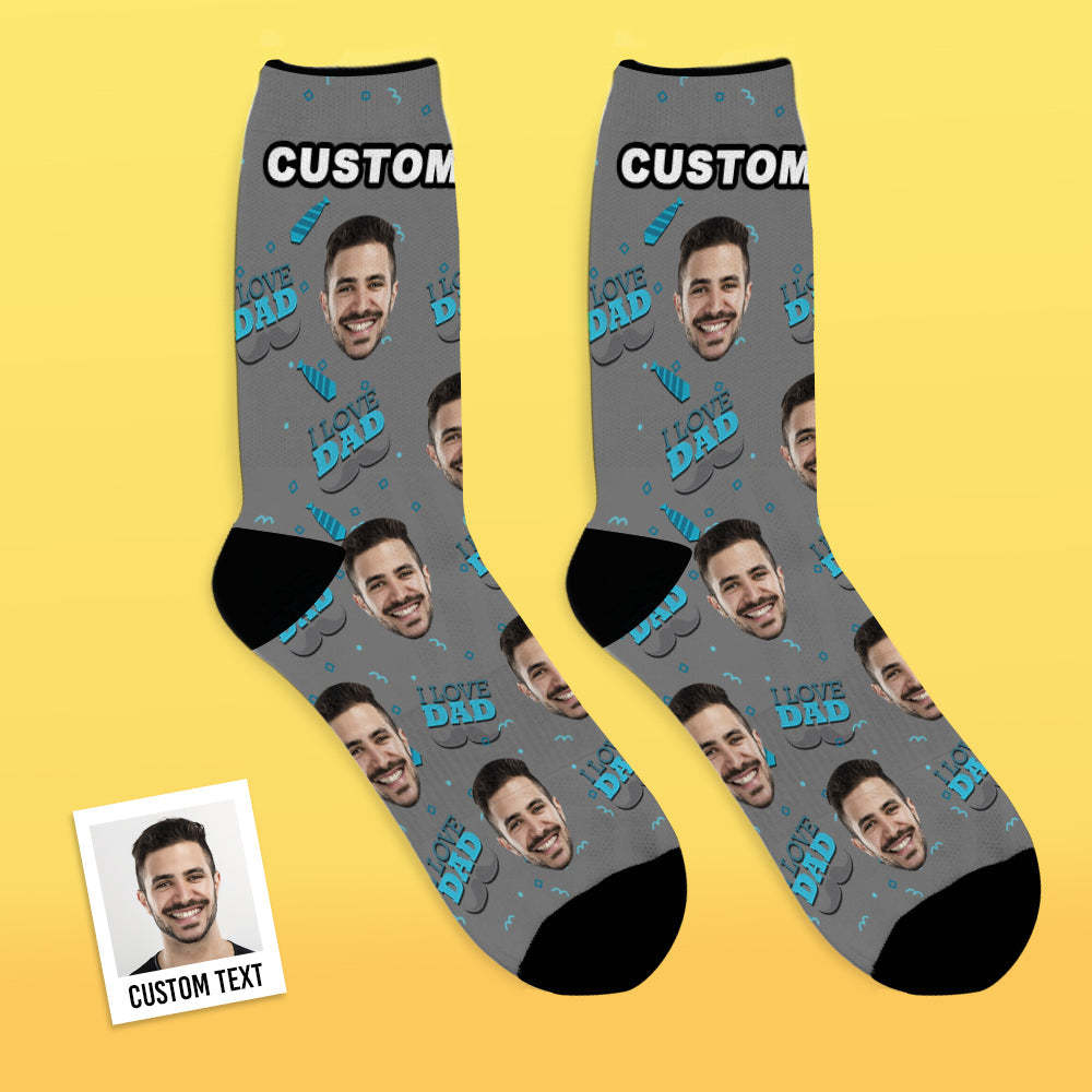 Chaussettes Visage Personnalisées - J'aime Papa
