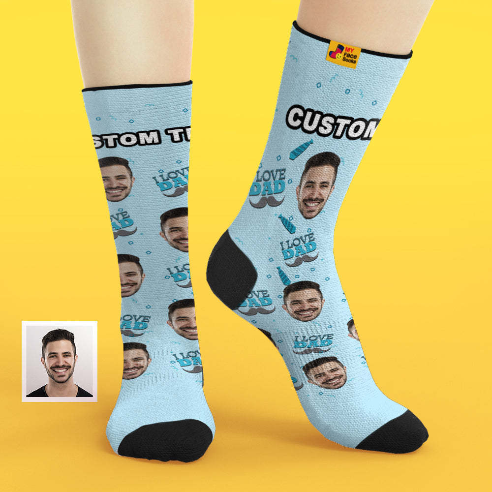 Chaussettes Visage Personnalisées - J'aime Papa