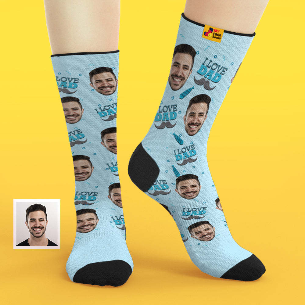 Chaussettes Visage Personnalisées - J'aime Papa