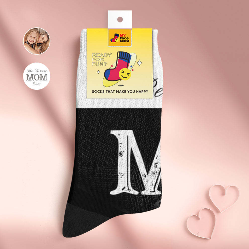 Chaussettes De Visage Respirantes Personnalisées Chaussettes Douces Personnalisées Cadeaux Pour La Meilleure Maman - VisageChaussettes