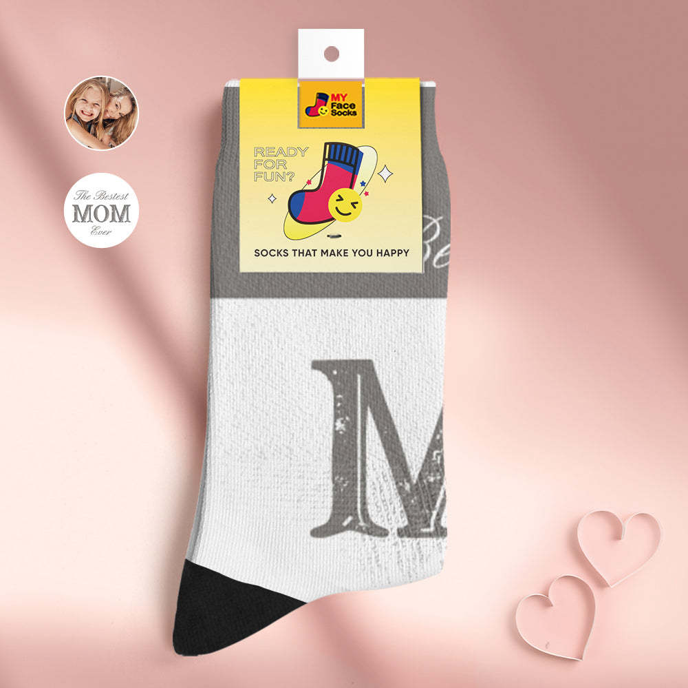 Chaussettes De Visage Respirantes Personnalisées Chaussettes Douces Personnalisées Cadeaux Pour La Meilleure Maman - VisageChaussettes