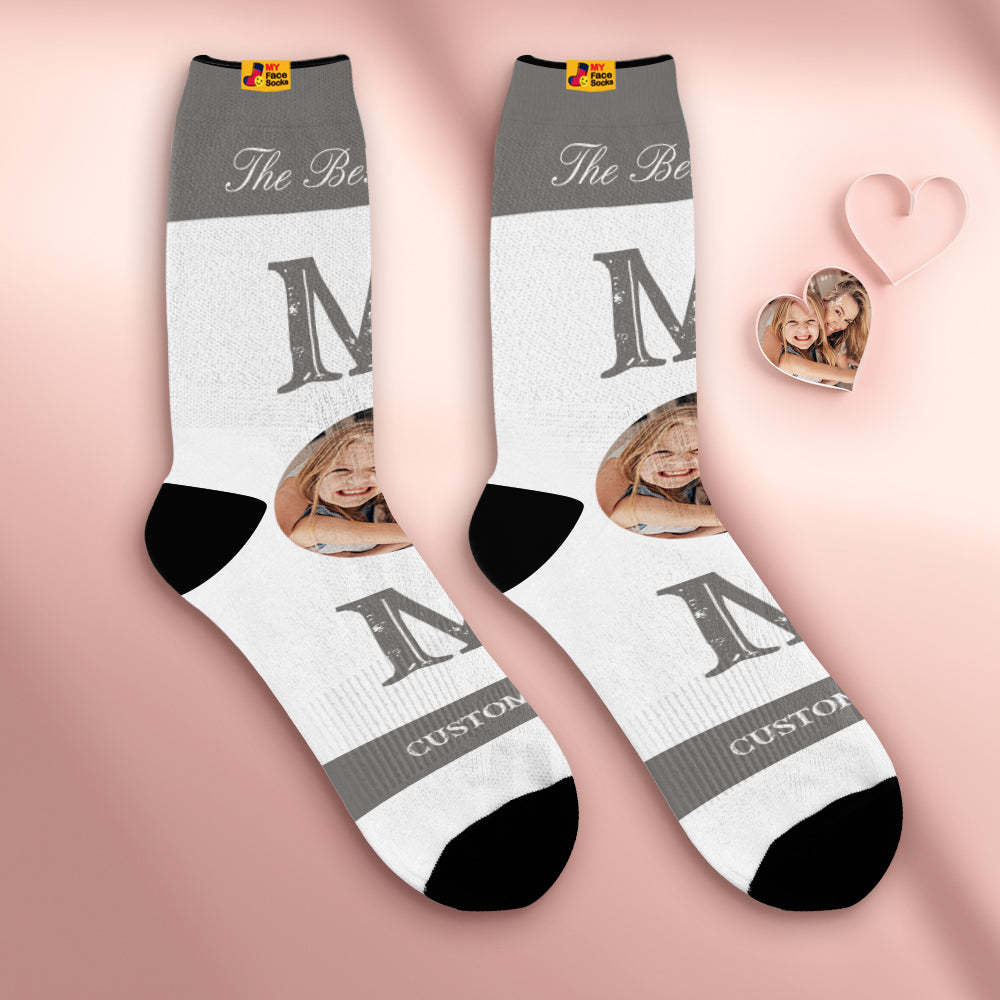 Chaussettes De Visage Respirantes Personnalisées Chaussettes Douces Personnalisées Cadeaux Pour La Meilleure Maman - VisageChaussettes