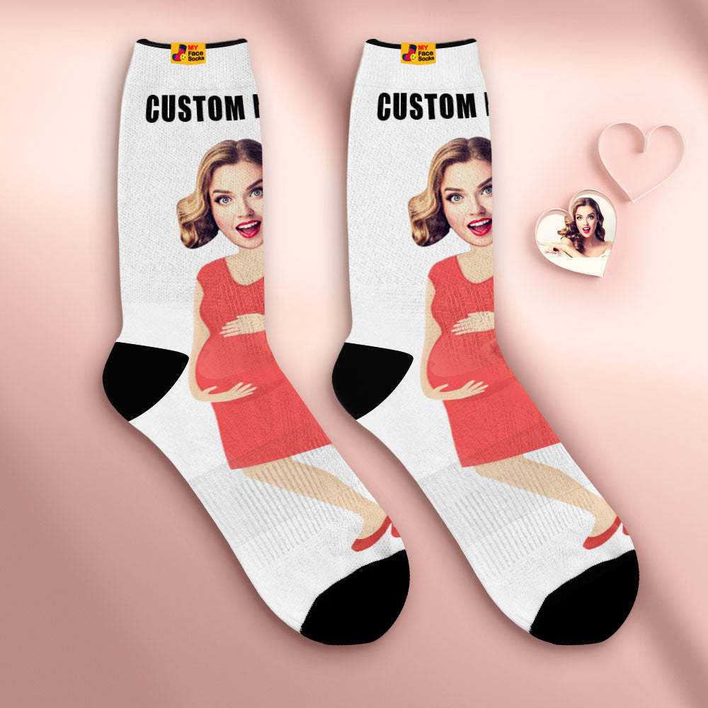 Chaussettes Respirantes Personnalisées Pour Le Visage Cadeaux De Chaussettes Souples Personnalisés Pour Super Mama - VisageChaussettes