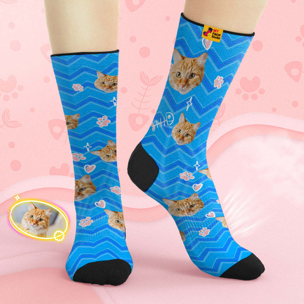 Chaussettes De Visage Respirantes Personnalisées Chaussettes Douces Personnalisées Cadeaux Visage D'animal Mignon - VisageChaussettes