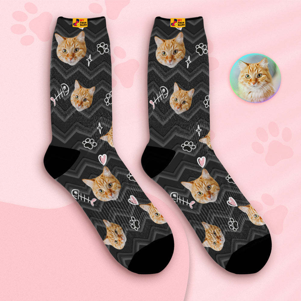 Chaussettes De Visage Respirantes Personnalisées Chaussettes Douces Personnalisées Cadeaux Visage D'animal Mignon - VisageChaussettes
