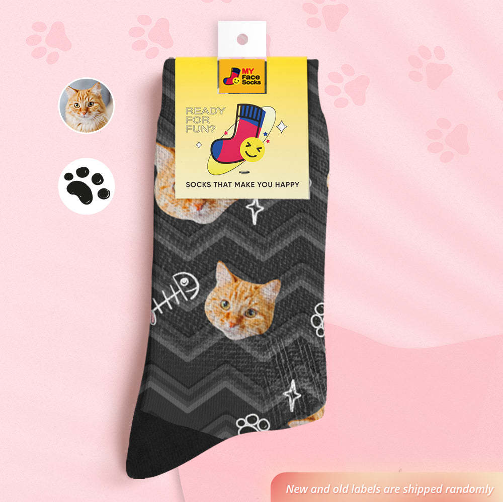 Chaussettes De Visage Respirantes Personnalisées Chaussettes Douces Personnalisées Cadeaux Visage D'animal Mignon - VisageChaussettes