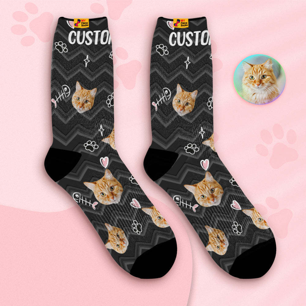 Chaussettes De Visage Respirantes Personnalisées Chaussettes Douces Personnalisées Cadeaux Visage D'animal Mignon - VisageChaussettes