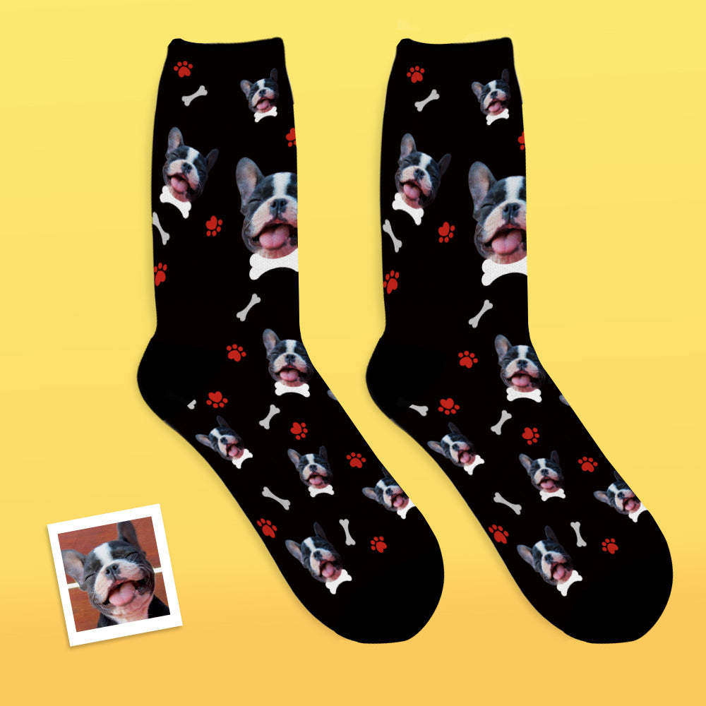 Chaussettes Personnalisées Pour Le Visage Chaussettes Photo Respirantes Love Pet Socks - VisageChaussettes