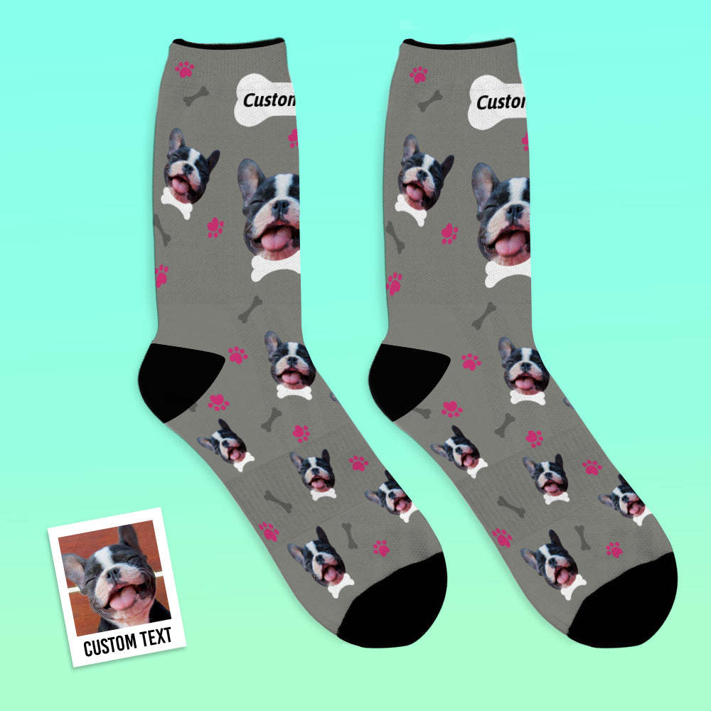 Chaussettes Personnalisées Pour Le Visage Chaussettes Photo Respirantes Love Pet Socks - VisageChaussettes
