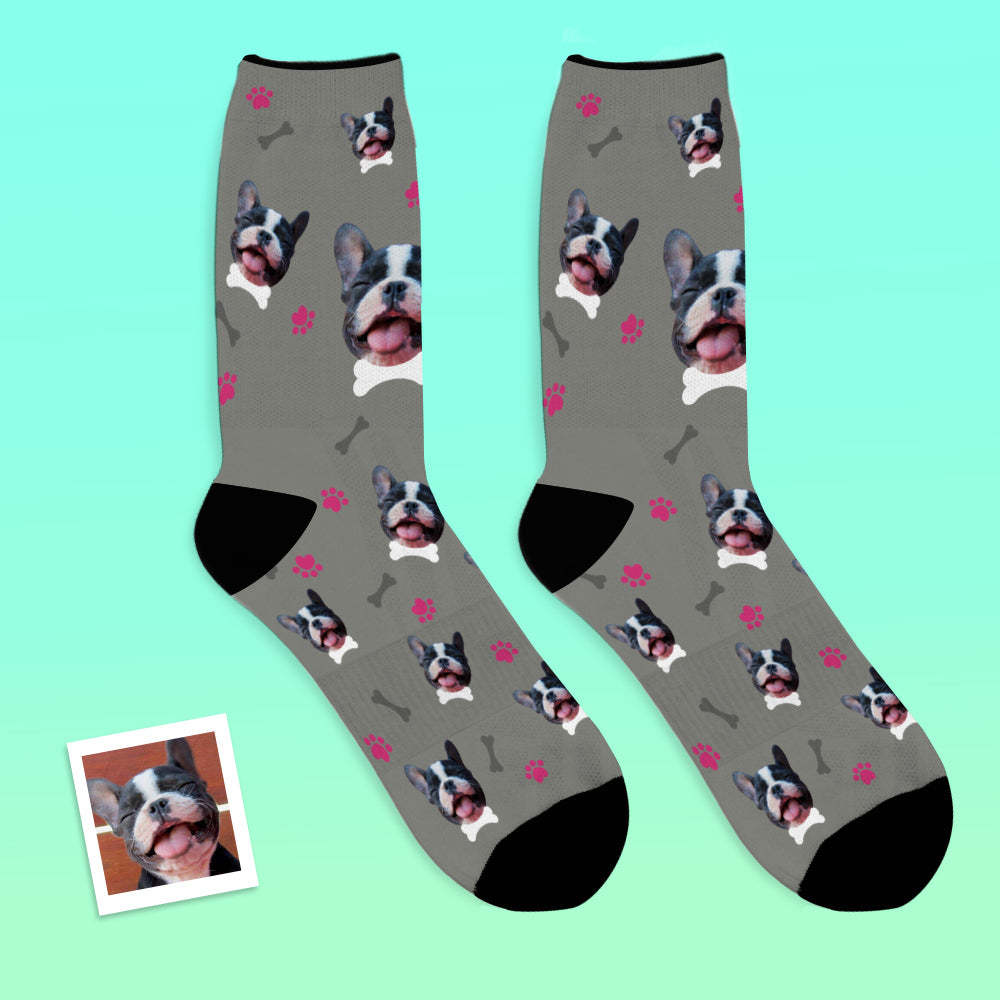 Chaussettes Personnalisées Pour Le Visage Chaussettes Photo Respirantes Love Pet Socks - VisageChaussettes