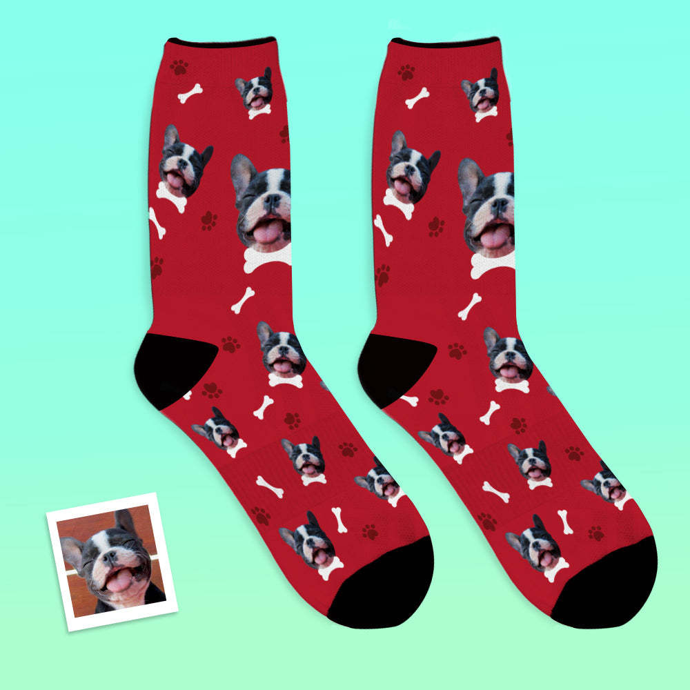 Chaussettes Personnalisées Pour Le Visage Chaussettes Photo Respirantes Love Pet Socks - VisageChaussettes