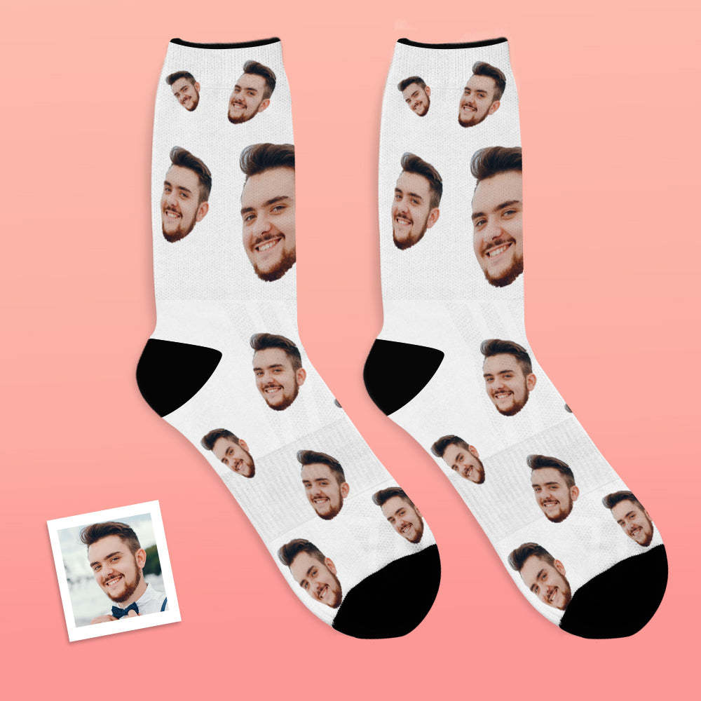 Chaussettes Personnalisées Pour Le Visage Chaussettes Photo Respirantes Colorées - VisageChaussettes