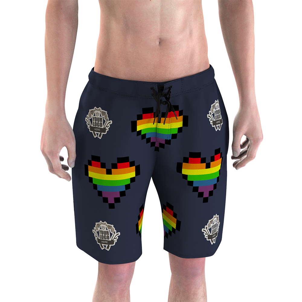 Custom Men's Mash Photo Swim Trunk with Your Logo