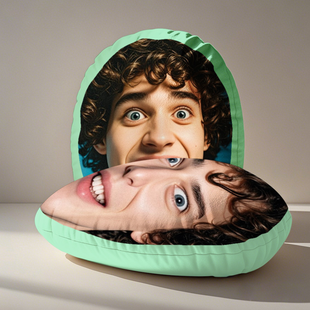 Coussin Personnalisé Double Face Mush Cush Big Face Pillow Coussin Drôle De Visage - MyFaceSocksFR