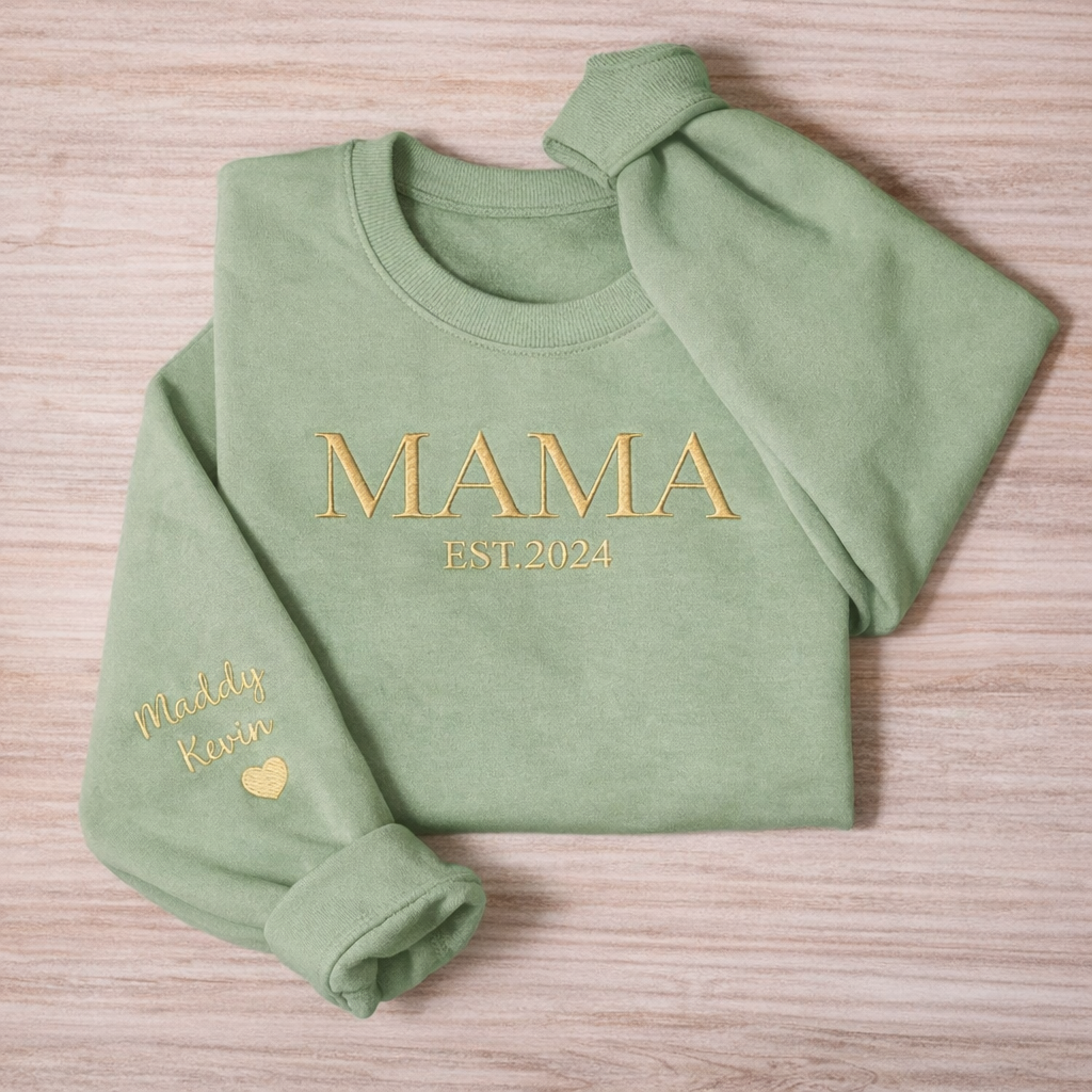 Sweat-shirt Brodé Personnalisé « maman », Sweat À Capuche Brodé Personnalisé « maman », Tenue Pour Nouvelle Maman, Vêtements Pour Annoncer Une Grossesse, Cadeaux Pour La Fête Des Mères - MyFaceSocksFR