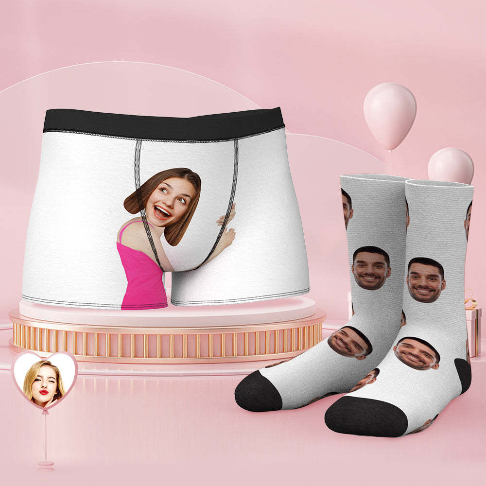 Ensemble De Caleçons Et Chaussettes Personnalisés Face On Bodyks - VisageChaussettes