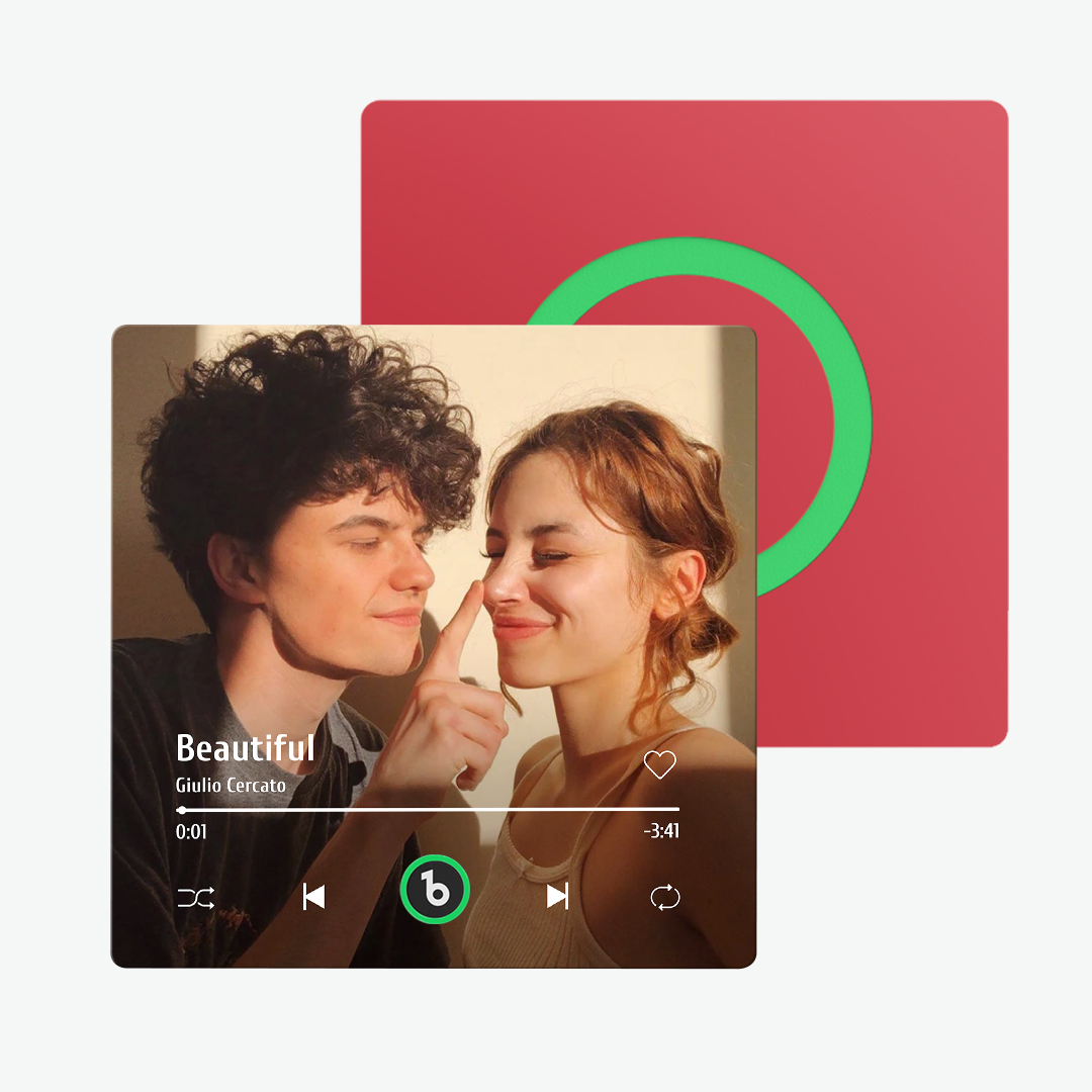 Aimant De Réfrigérateur De Musique Personnalisé Amour Rose Nouvelle Saint-valentin Limitée 4.0 Version Améliorée Autocollant Mural De Musique Autocollant Photo Jouer De La Musique Sans Téléphone Portable Différents Styles Cadeau De Couple - MyFaceSocksFR