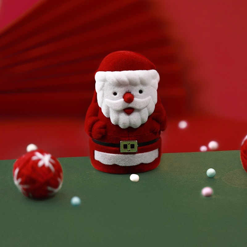 Boîte À Bijoux Père Noël Floquée De Noël - MyFaceSocksFR