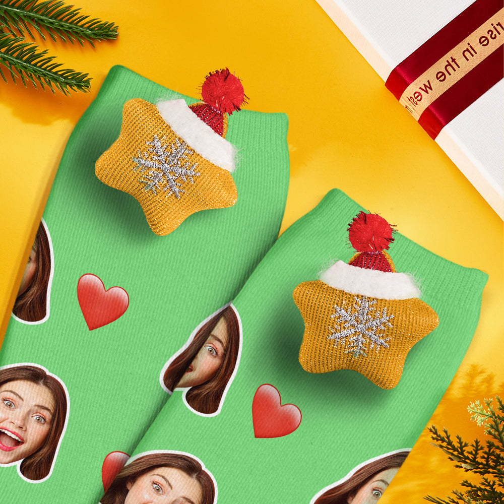 Chaussettes De Noël Broches Broches Écharpe Charme Bijoux Nouvel An Cadeaux Flocon De Neige Étoiles 2 Pcs/ensemble - VisageChaussettes