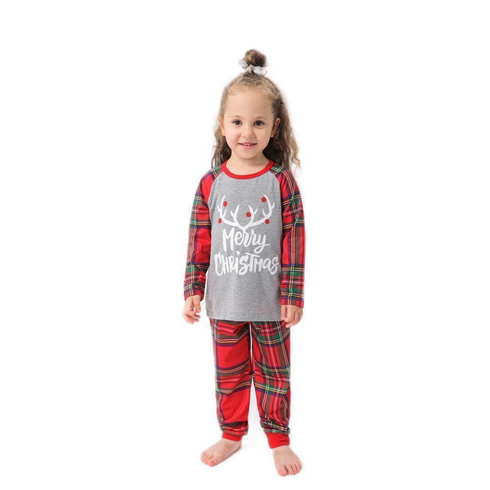 Ensembles De Pyjamas De Famille Assortis Vêtements De Nuit De Fête De Noël - Joyeux Noël - VisageChaussettes