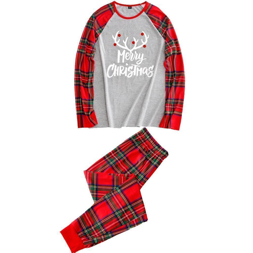 Ensembles De Pyjamas De Famille Assortis Vêtements De Nuit De Fête De Noël - Joyeux Noël - VisageChaussettes