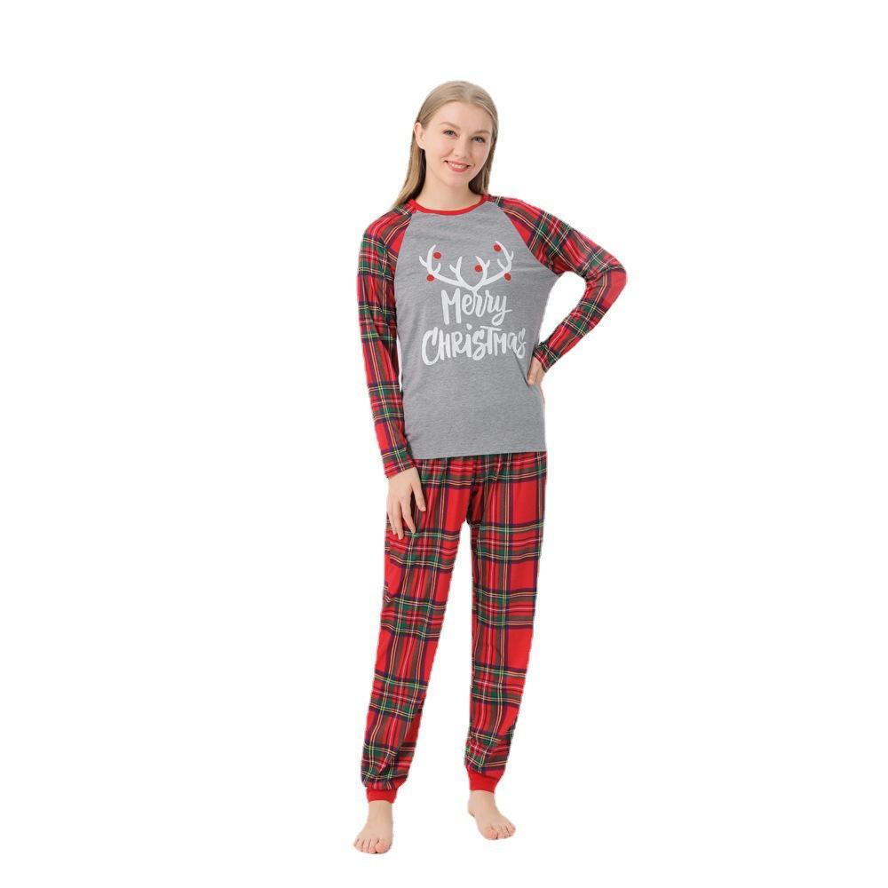 Ensembles De Pyjamas De Famille Assortis Vêtements De Nuit De Fête De Noël - Joyeux Noël - VisageChaussettes