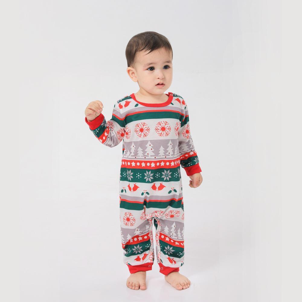 Ensembles De Pyjamas De Famille Assortis Vêtements De Nuit De Fête De Noël - Élan De Flocon De Neige De Noël - VisageChaussettes