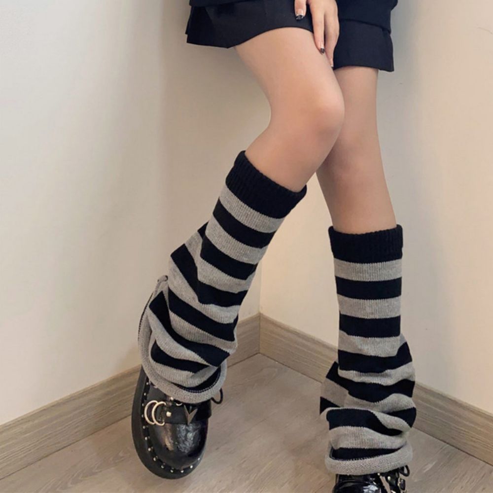Chaussettes Mi-tube Tricotées Pour Femmes Chaussettes En Laine Chaudes D'hiver À Jambes Larges - VisageChaussettes