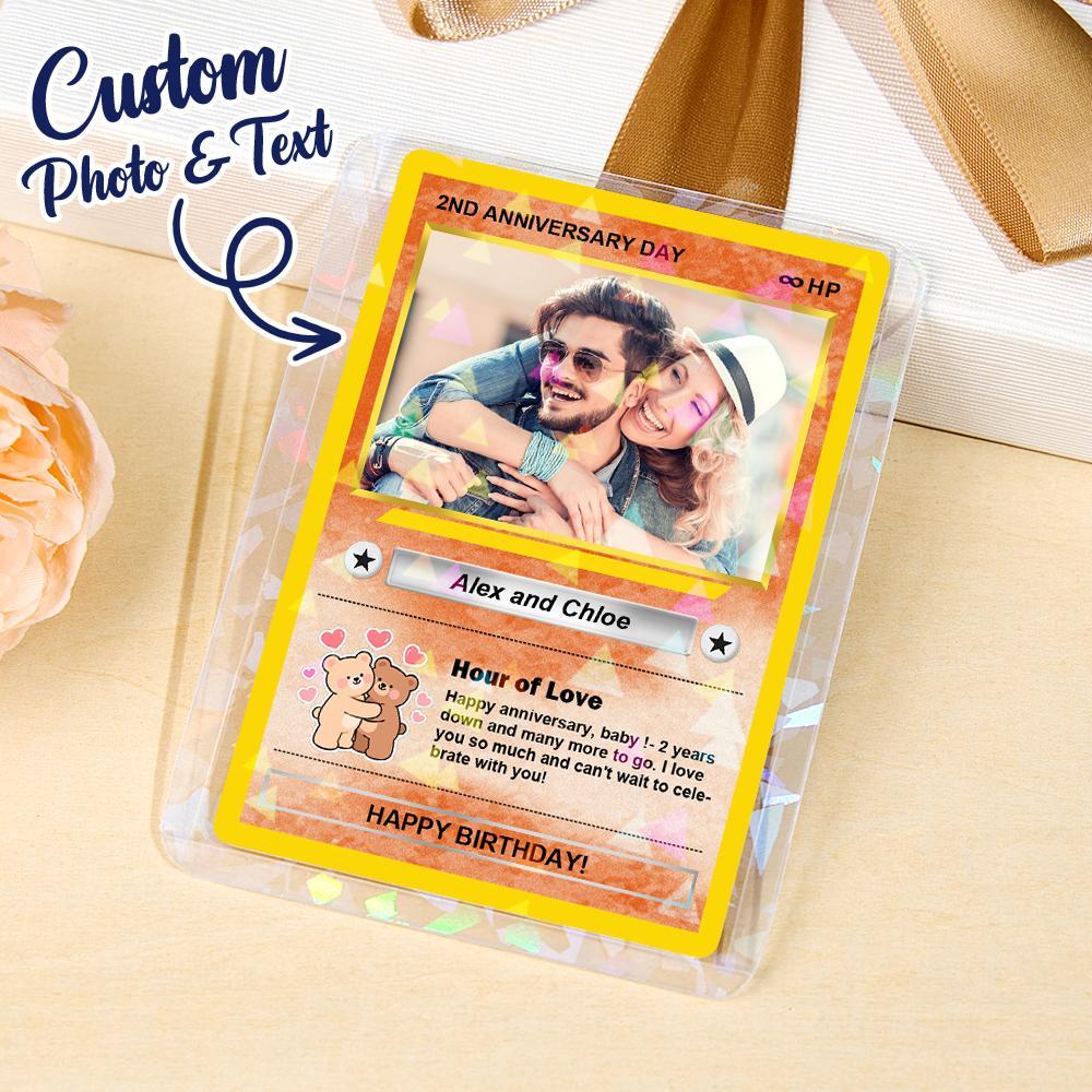 Cartes D'anniversaire Personnalisées Avec Texte Photo, Carte Personnalisée Pour Cadeau D'anniversaire D'enfant, Cadeau De Petit Ami, Souvenir D'anniversaire, Carte De Vœux D'anniversaire - MyFaceSocksFR
