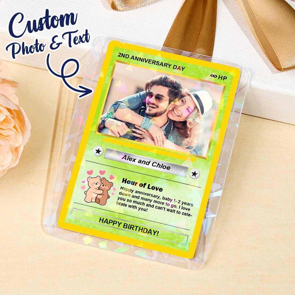 Cartes D'anniversaire Personnalisées Avec Texte Photo, Carte Personnalisée Pour Cadeau D'anniversaire D'enfant, Cadeau De Petit Ami, Souvenir D'anniversaire, Carte De Vœux D'anniversaire - MyFaceSocksFR