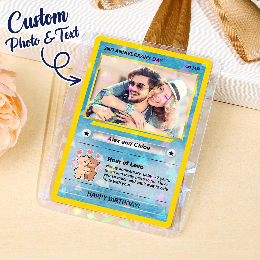 Cartes D'anniversaire Personnalisées Avec Texte Photo, Carte Personnalisée Pour Cadeau D'anniversaire D'enfant, Cadeau De Petit Ami, Souvenir D'anniversaire, Carte De Vœux D'anniversaire - MyFaceSocksFR