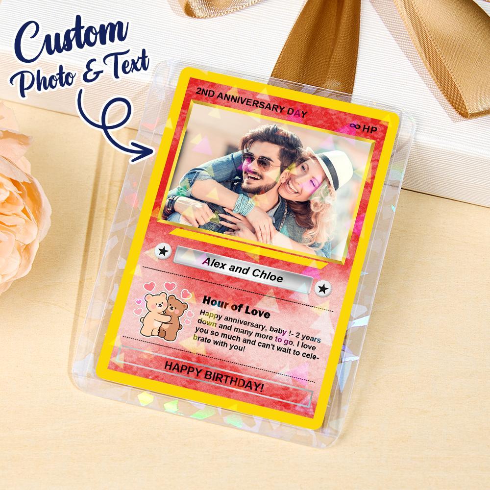 Cartes D'anniversaire Personnalisées Avec Texte Photo, Carte Personnalisée Pour Cadeau D'anniversaire D'enfant, Cadeau De Petit Ami, Souvenir D'anniversaire, Carte De Vœux D'anniversaire - MyFaceSocksFR