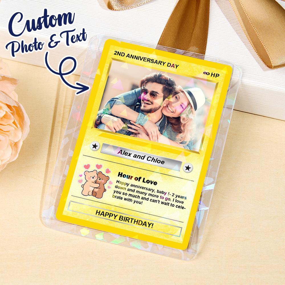 Cartes D'anniversaire Personnalisées Avec Texte Photo, Carte Personnalisée Pour Cadeau D'anniversaire D'enfant, Cadeau De Petit Ami, Souvenir D'anniversaire, Carte De Vœux D'anniversaire - MyFaceSocksFR
