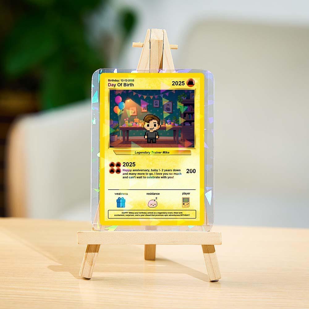 Cartes D'anniversaire Personnalisées Avec Texte Photo, Carte Personnalisée Pour Cadeau D'anniversaire D'enfant, Cadeau De Petit Ami, Souvenir D'anniversaire, Carte De Vœux D'anniversaire - MyFaceSocksFR