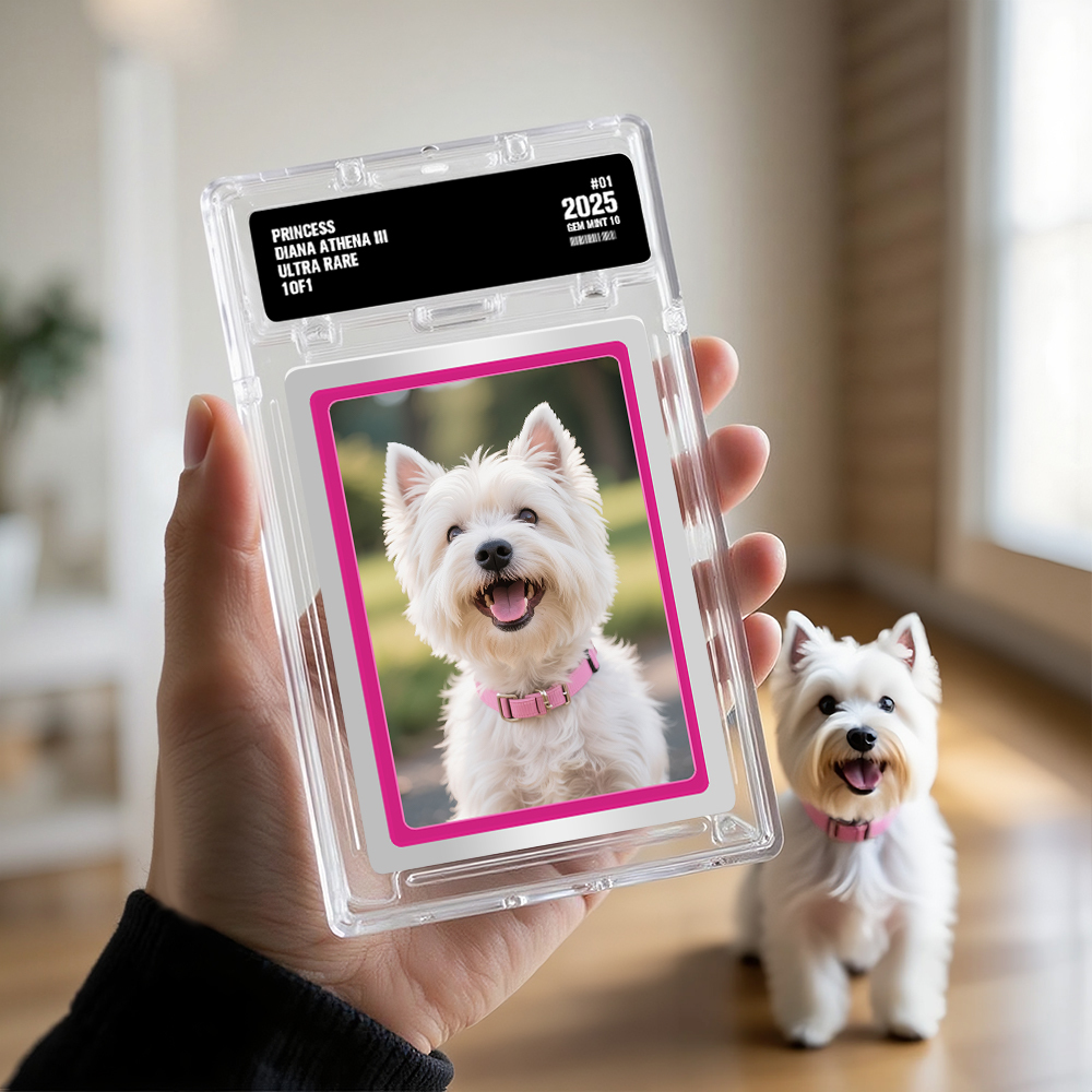 Carte Personnalisée Avec Portrait De Chien Mignon À Partir D'une Photo Carte Familiale Personnalisée Avec Texte Et Photo Personnalisés Cadeau Spécial Pour Les Amoureux Des Animaux - MyFaceSocksFR